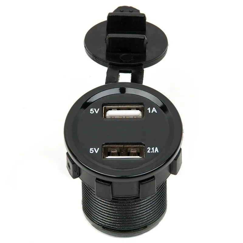 12 V-24 V Dual USB Автомобильное зарядное устройство прикуриватель для мотоциклов автомобильного прикуривателя Зарядное устройство гнездо Зарядное устройство+ светодиодный цифровой вольтметр метр монитор