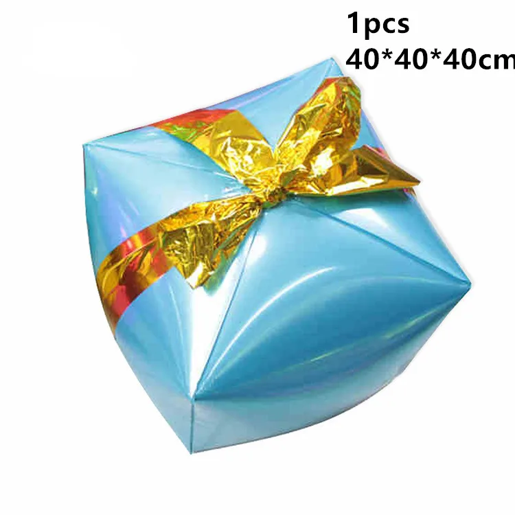 1pcs 10 шт./лот, цветные шары из фольги для конфет, 18 дюймов, круглые алюминиевые шарики для леденцов, кубик, Подарочная коробка, свадебные украшения для детской вечеринки - Цвет: 1pcs