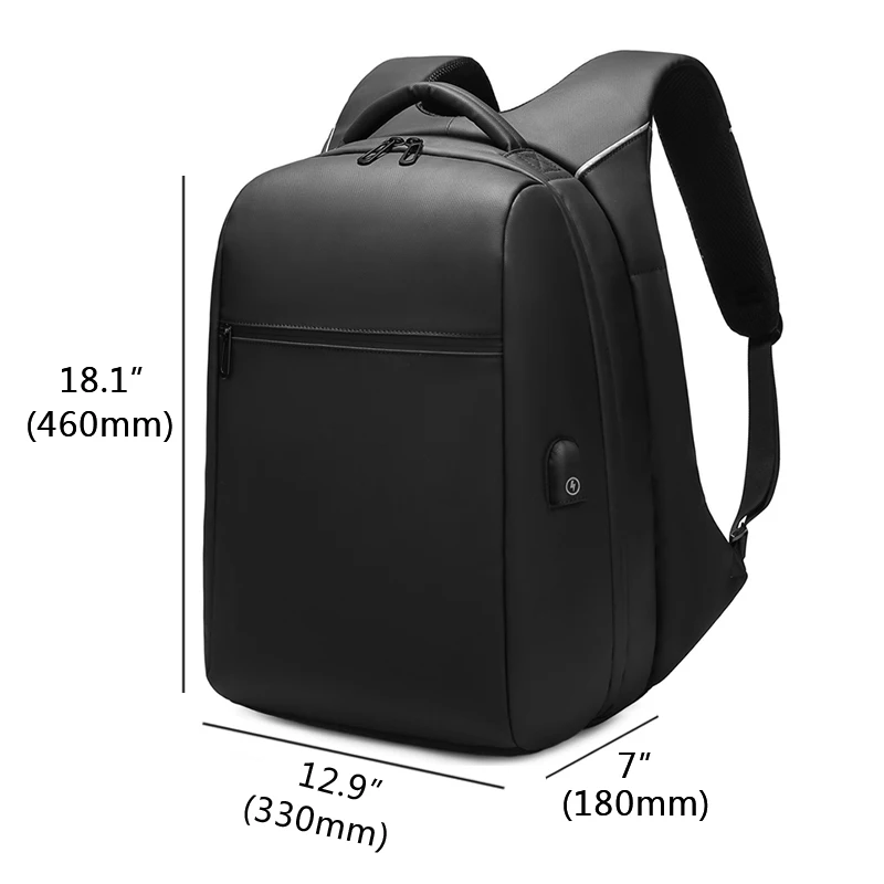 EURCOOL, 15,6 дюймов, рюкзак для ноутбука, мужской, бизнес, usb порт, зарядка, многофункциональные сумки, водоотталкивающие, рюкзаки для путешествий, мужские, n0009