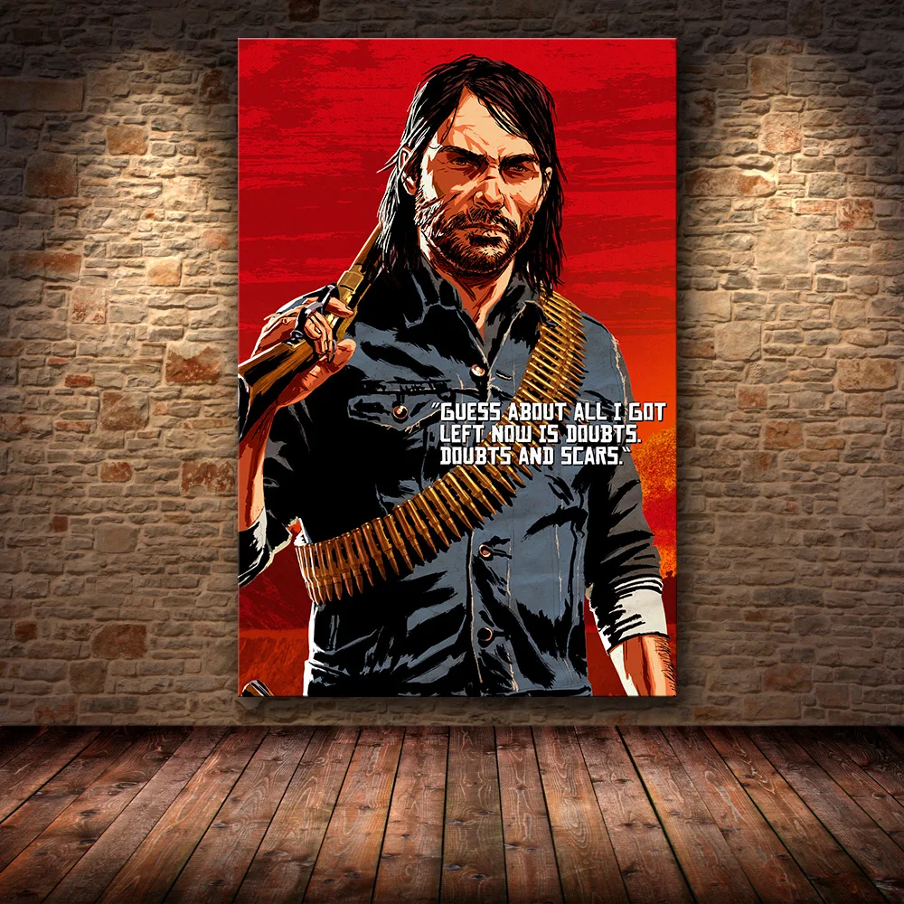Без рамки игра Плакат Украшение живопись тертые мертвецы: Redemption2 на HD холсте Картина на холсте искусство стены искусства холст - Цвет: 22