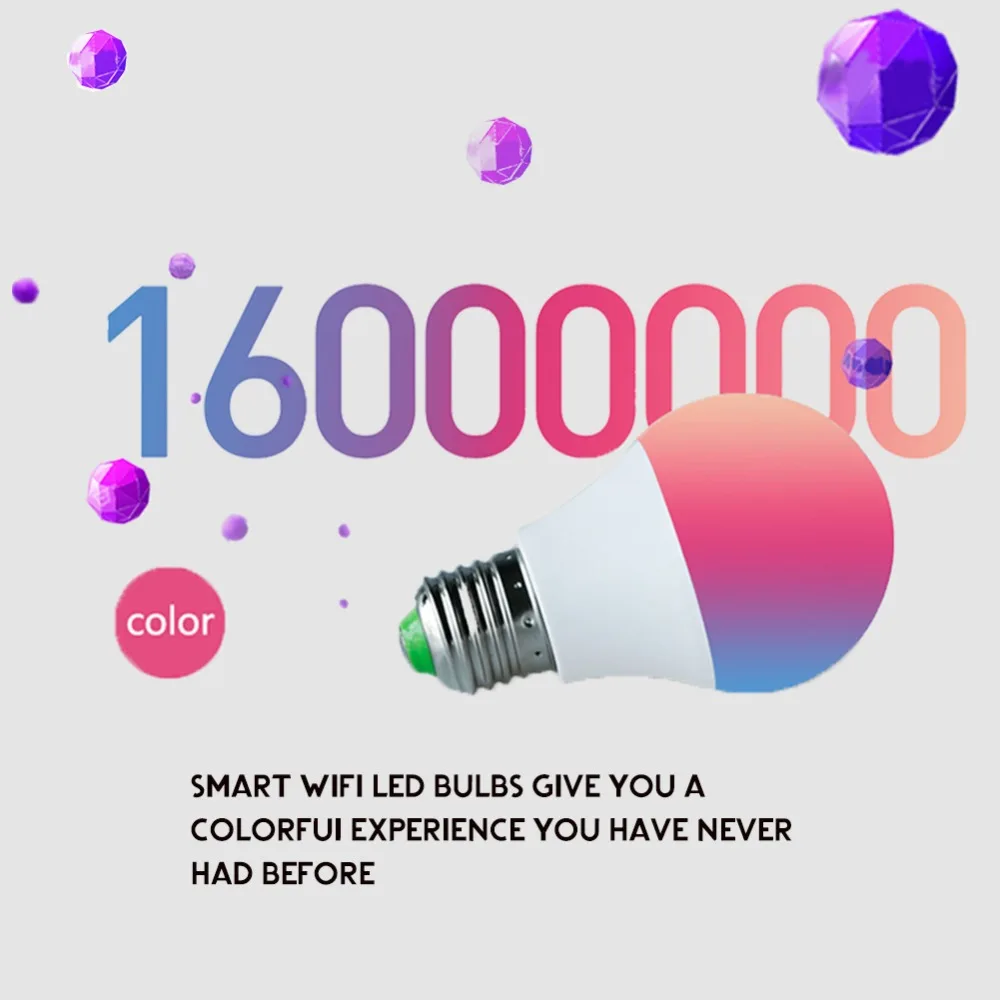Asafee Magic Home Wifi смарт-лампы в виде светодиодный светильник E27 RGB 4,5 Вт 7 Вт умный Светильник лампы 220v 110v Совместимость с Alexa Google Home