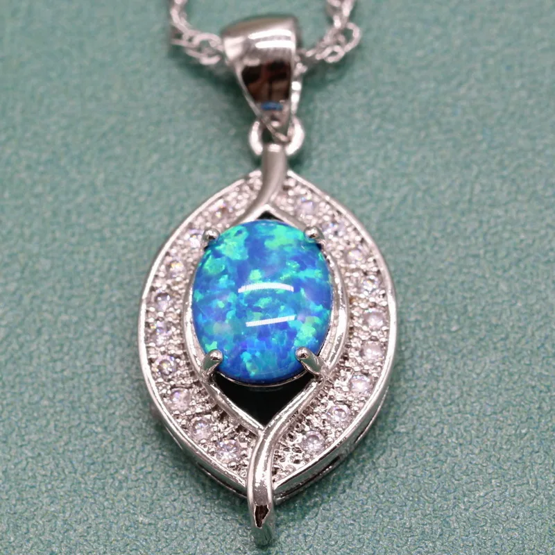 Удивительные глаза синий синтетический огненный опал 925 серебряные Свадебные