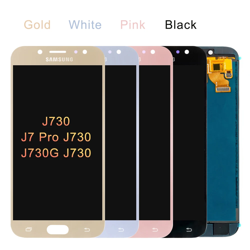 J700 ЖК-дисплей с регулировкой яркости J710 ЖК-дигитайзер для samsung GALAXY J7 Pro сенсорный экран дигитайзер J730 ЖК-экран