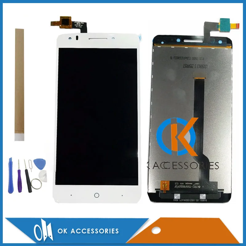 Хорошее качество для ZTE Blade D Lux дисплей с кодирующий преобразователь сенсорного