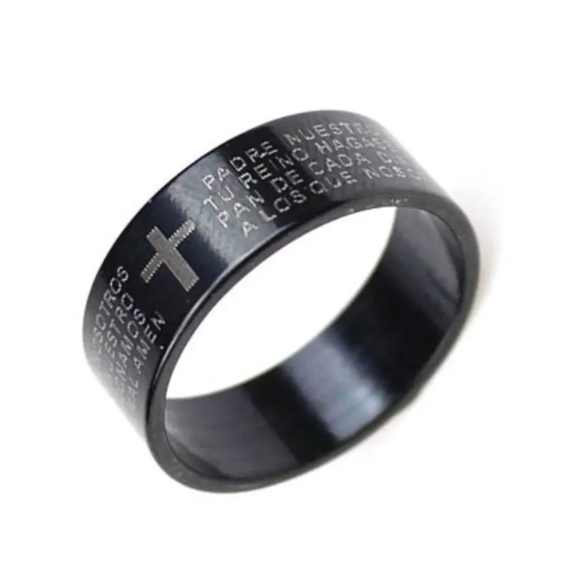 Модное черное кольцо из нержавеющей стали для мужчин и женщин 8RD140|wedding men ring|stainless