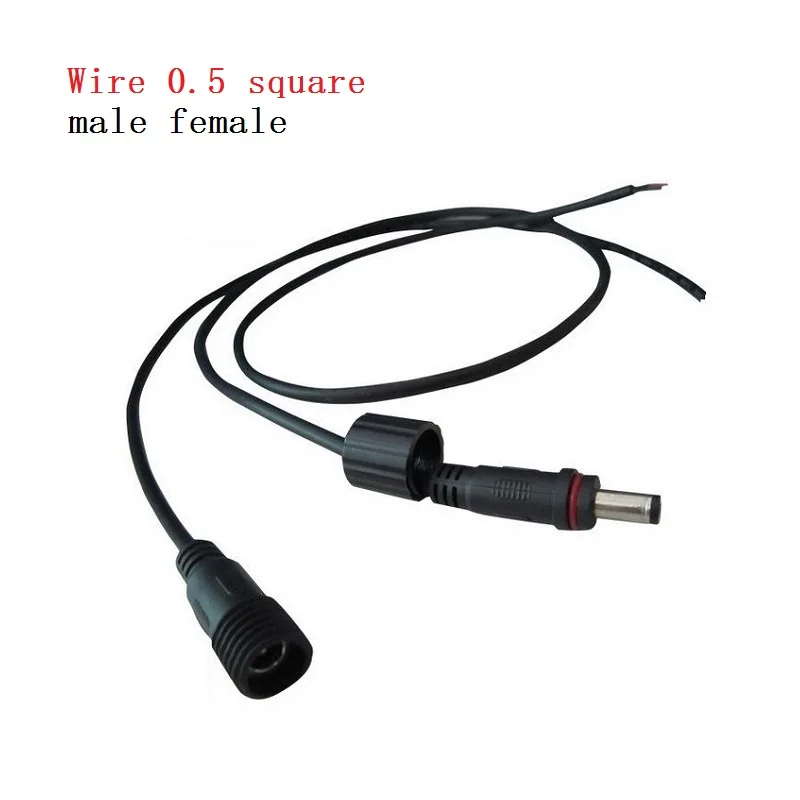 0.5 square FM DC5.5* 2,1 мм штекер-гнездо адаптер IP67 Водонепроницаемый Соединитель с соединительной линией адаптер штекер удлинитель питания для светодиодный лампы - Цвет: 0.5 square FM