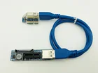Удлинитель PCI-E PCI E от 1X до 1X Riser USB 3,0, кабель питания SATA, работает для материнской платы, слот PCI-E x1, Майнер биткоинов, Майнинг Antminer