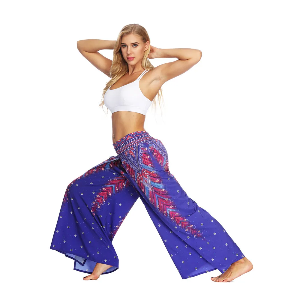 JAYCOSIN Женские повседневные летние свободные брюки мешковатые Boho Aladdin Комбинезон шаровары штаны с эластичным поясом Новое поступление