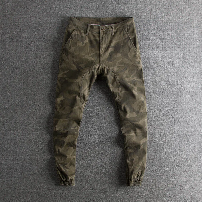 camouflage Мужские повседневные брюки, модные брюки, Корейская версия брюк, индивидуальные модные брюки-ветровки - Цвет: camouflage
