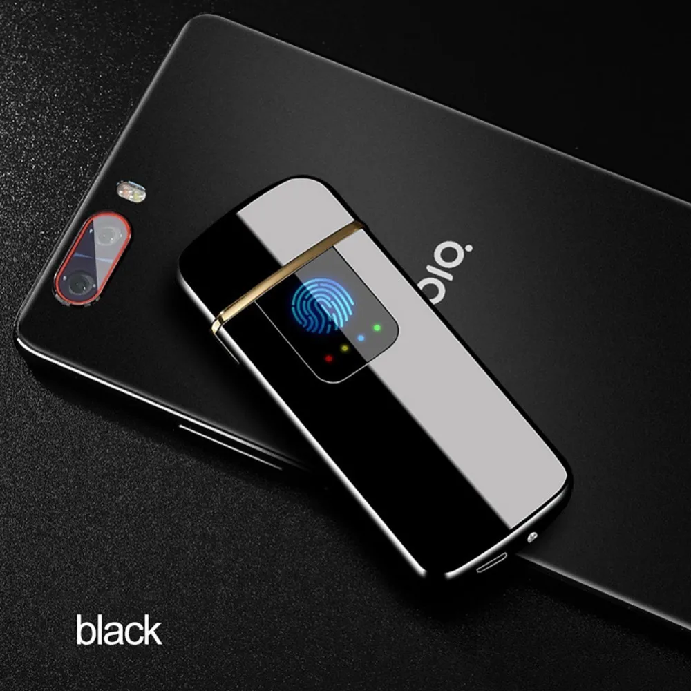 type 12 USB Зажигалка сенсорный выключатель Зажигалка сигареты для курения Электронная Зажигалка Ветрозащитная беспламенная электрическая зажигалка - Цвет: type 12