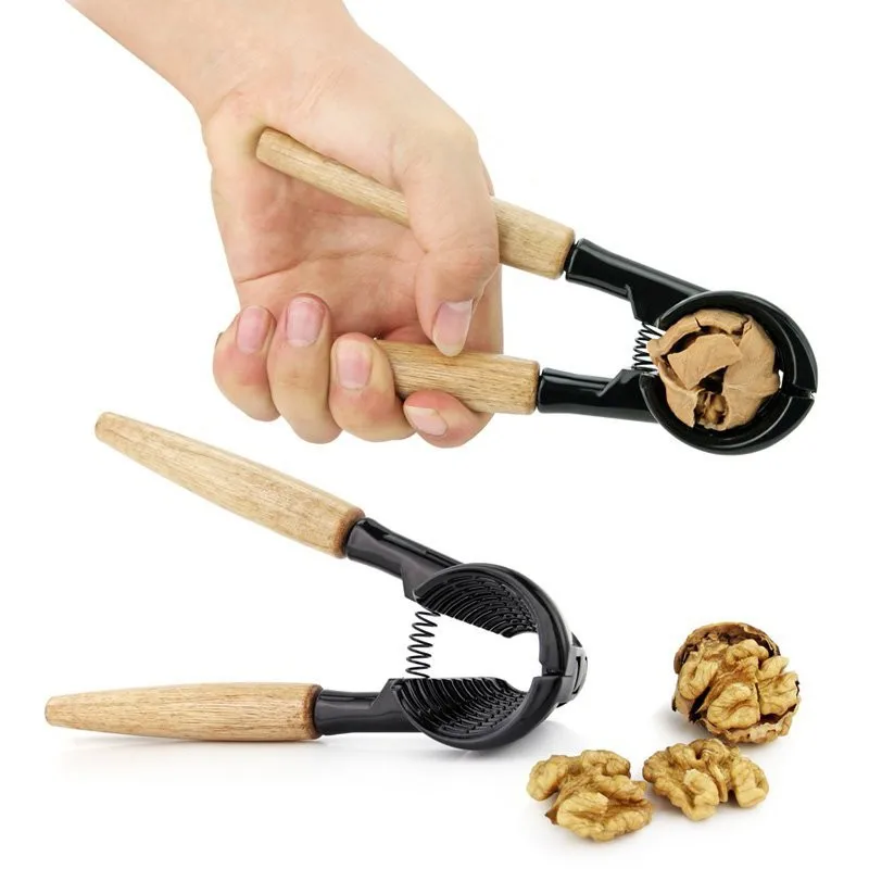 Деревянная ручка из алюминиевого сплава миндаль грецкий орех зажим филберт