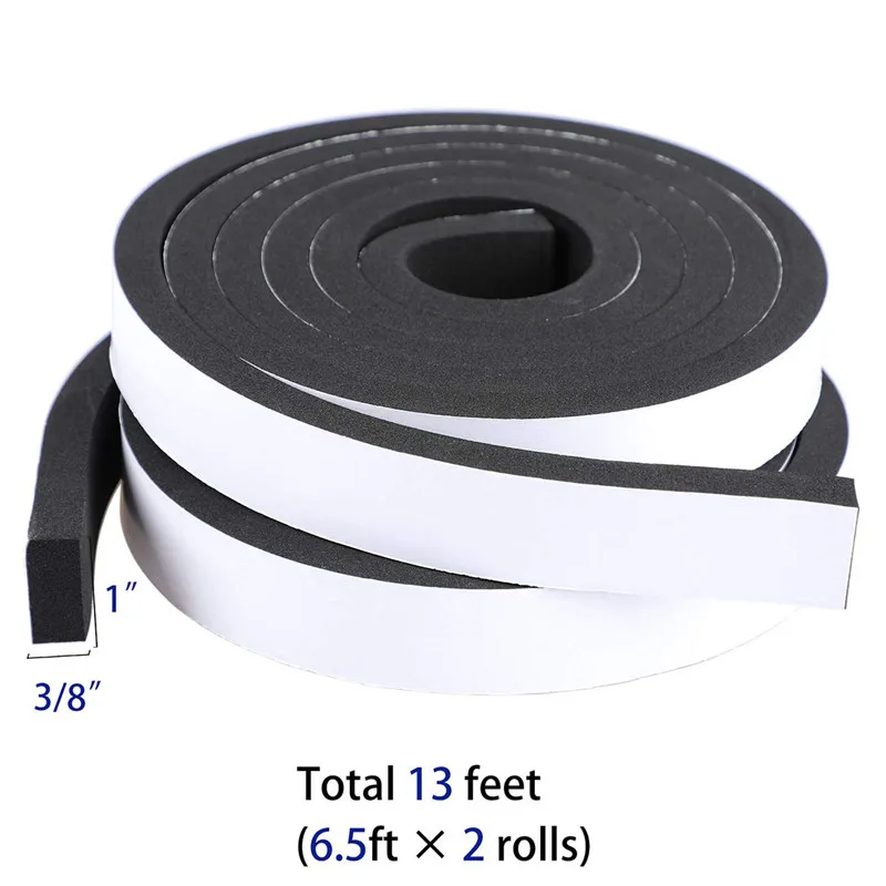 2.6X1X200cm(2roll) 1 рулон уплотнительной ленты высокой плотности пенопластовая лента Водонепроницаемая уплотнительная полоса CR полосы неопрена односторонняя клейкая EVA Уплотнительная прокладка - Цвет: 2.6X1X200cm(2roll)