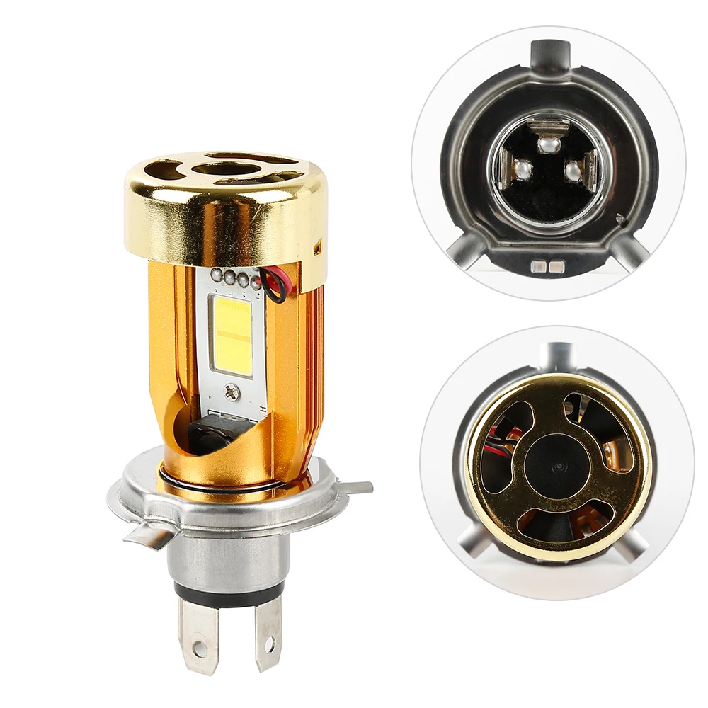 

H4 12-80V Waterproof LED COB Lamp Motorcycle Headlight 6500K 20W Aluminum Alloy Headlight 1PC/2PCS