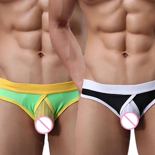 Мужские сексуальные дышащие трусы с заниженной талией треугольное нижнее