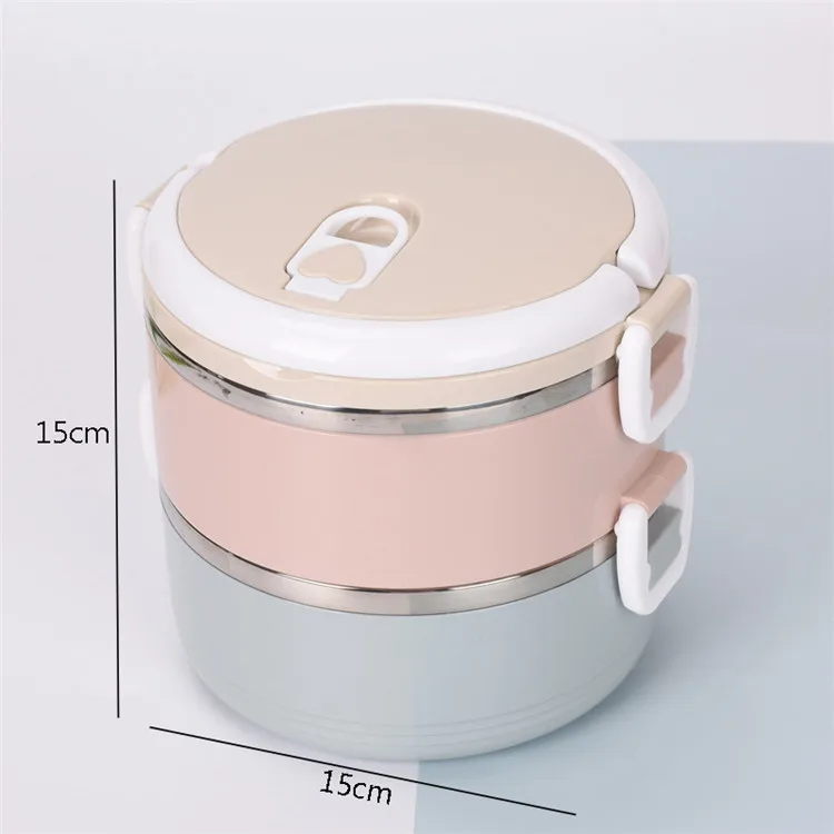 1/2/3 Layers Portable Lunch Box 304 Stainless Steel Lunch Boxes Tableware Bento Box for Kids Leak-Proof Thermos Food Container