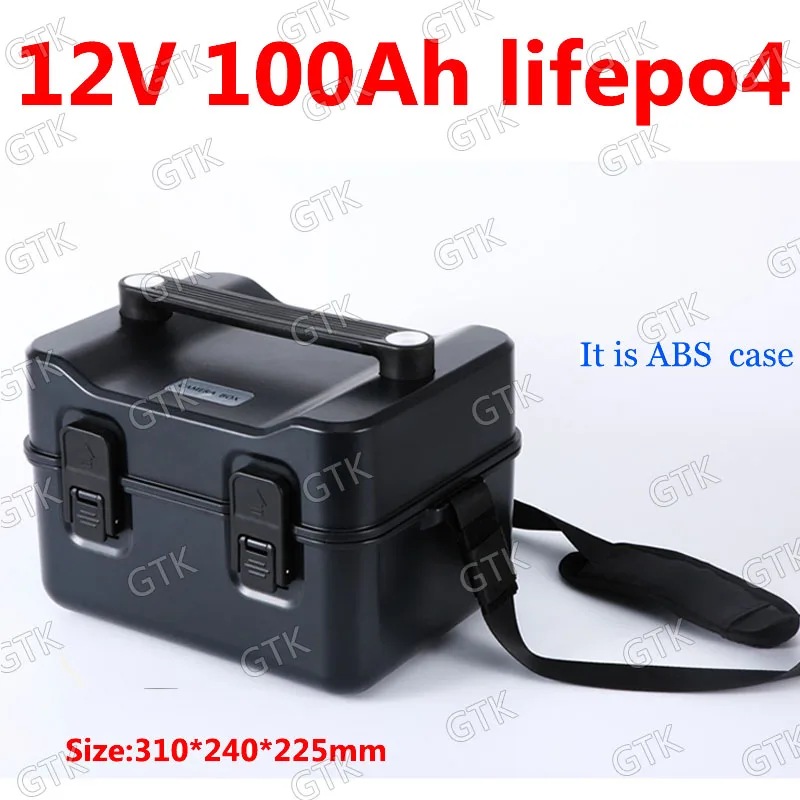 GTK литиевая 12 В 100AH Lifepo4 батарея 2 USB порта BMS 4S 12,6 V для солнечной энергии camper очистительные машины EV UPS+ 10А зарядное устройство