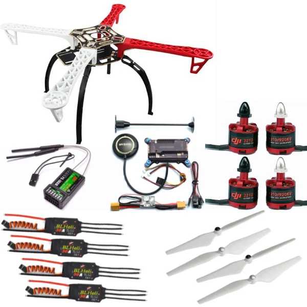 Комплект для квадрокоптера F450+ 2212 920KV/1000KV мотор+ BLheli 30A ESC+ 9450/1045 Опора+ APM+ пульт дистанционного управления с приемником DIY - Цвет: Package 3