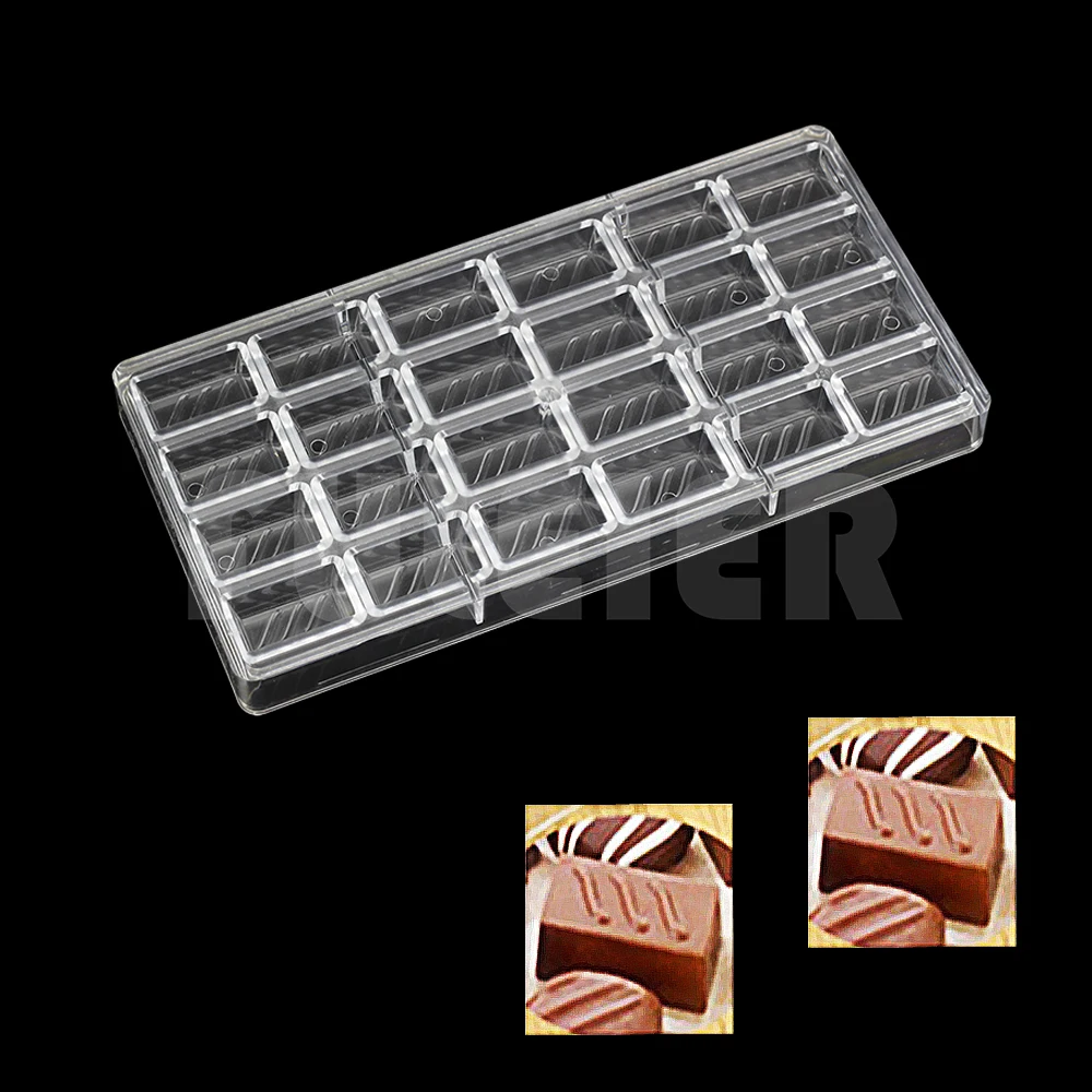 Cuboid поверхность волна Поликарбонат форма для шоколада Сделай Сам кухонные
