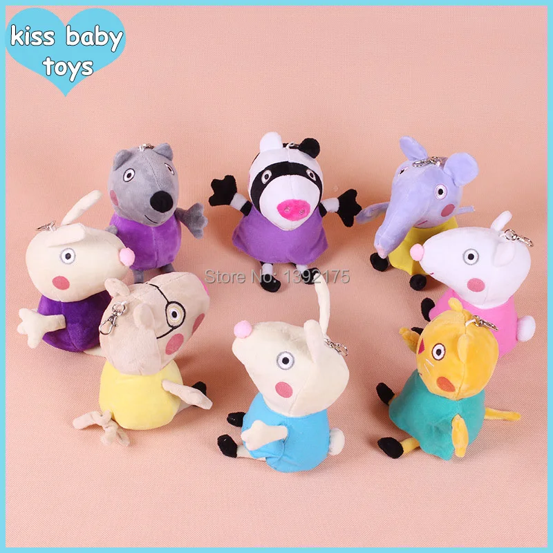 Free Shipping 2014 New Peppa Pig Friends 8Pcs/lot Stuffed Animal Plush Toys Baby Kids Birthday Gift For Kids|toy pail|toy crossbowgift wrap |