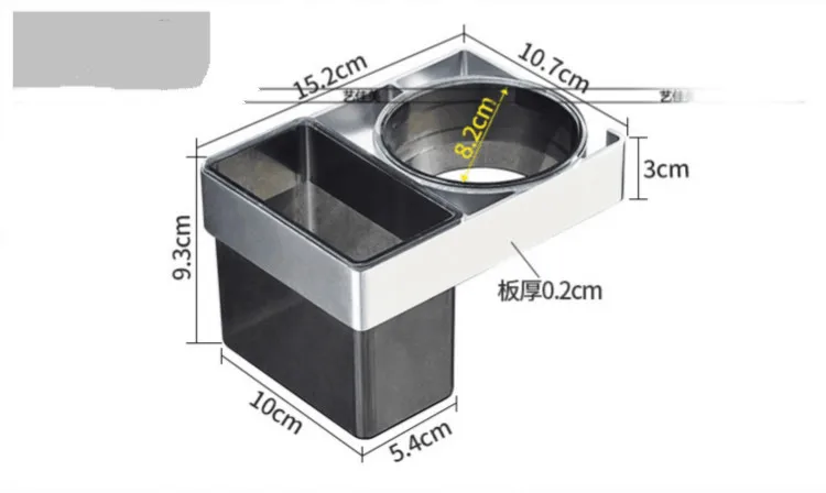 Прочный держатель для фена AluminiumPlastic настенный фен стойка и органайзер для ванной комнаты сушилка для гребня щетка для хранения מדף לאמבטיה soporte secador