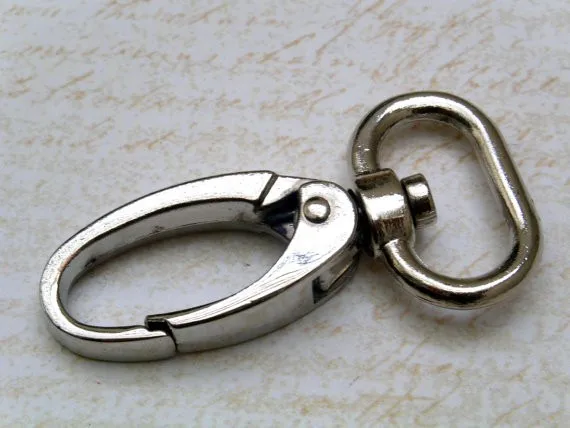 Серебряный карабин 1 дюйм поворотный для брелоков 30 шт./лот | Багаж и сумки