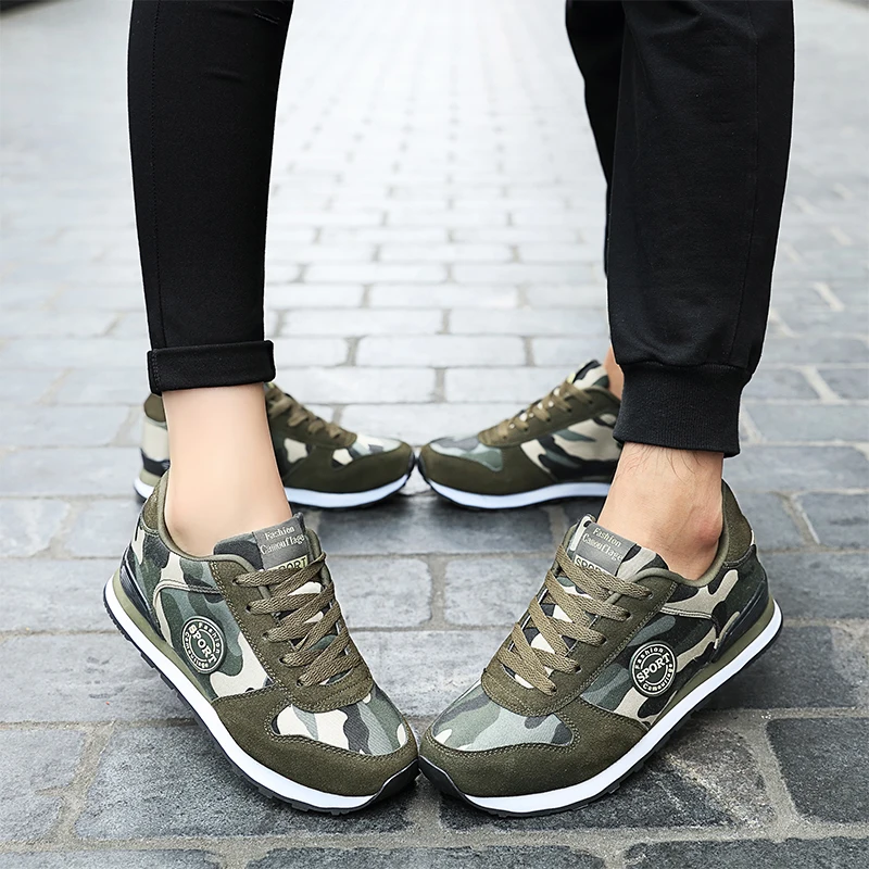 Спортивная обувь для мужчин камуфляжная сетка/парусиновая Мужская бега прогулок