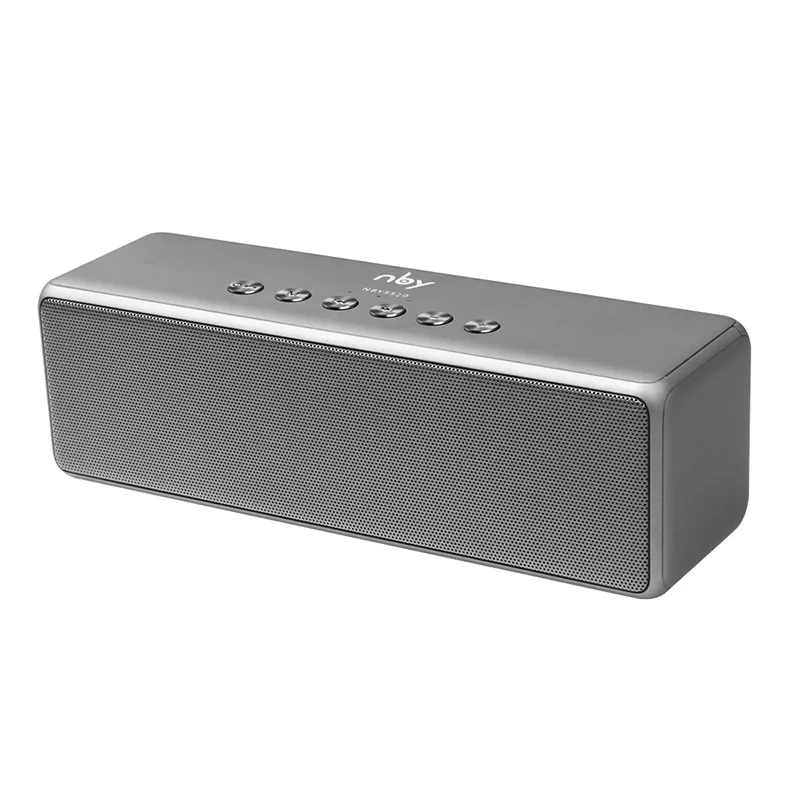 NBY 5520 портативный Bluetooth динамик сабвуфер динамик s беспроводной динамик s звуковая система 3D стерео музыка объемный с микрофоном TF карта - Цвет: Grey