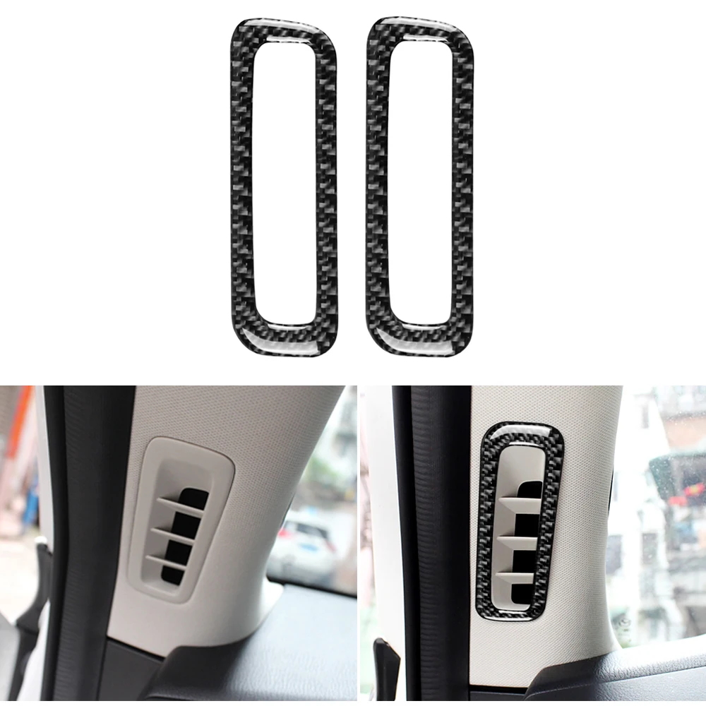 

3D Carbon Fiber Front Side Door Pillars Air Vent Outlet Cover Trim Bezel Sticker For Mazda CX-5 CX5 17-18