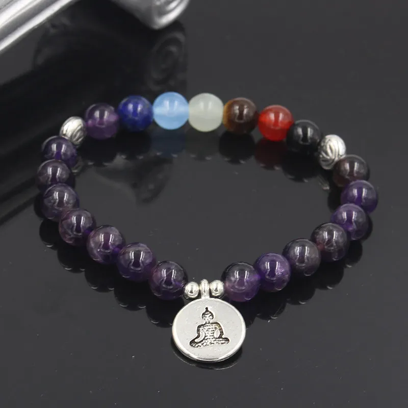 ZJ1803Buddha NADEEM Boho, 2 шт./набор, натуральный мрамор, камень говлита, бусины, подвеска "Древо жизни", подвеска, мала-йога, браслет из бисера, наборы для женщин и мужчин - Окраска металла: ZJ1803Buddha