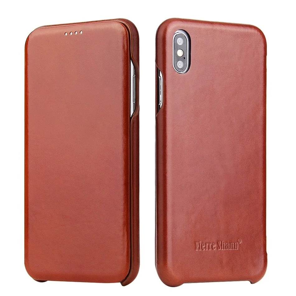 Подлинный Leanther флип-чехол для Apple iPhone 6 6s 7 8 Plus X XR XS Max 11 Pro настоящая кожа Беспроводная зарядка