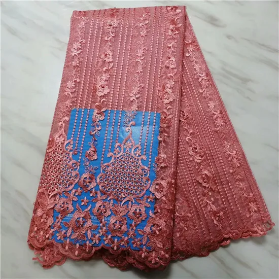 Высококачественные нигерийские кружевные ткани 2018 с 3D аппликацией вышитые
