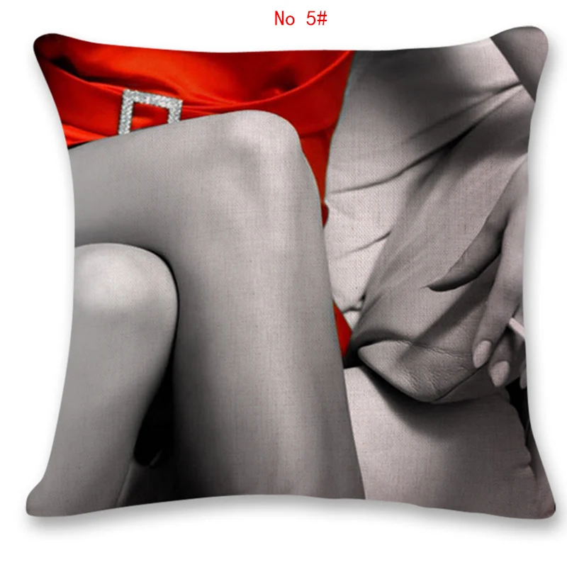 45 см * черно белая женская льняная хлопковая наволочка для подушки дивана