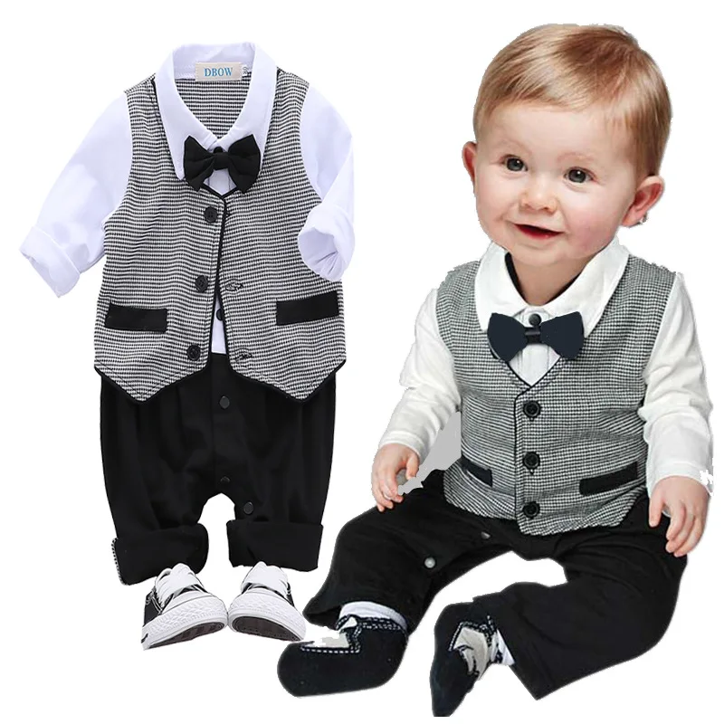 2019 Baby onesies hot cross-border children's clothing baby vest fake two-piece AliExpress climbing clothes gentleman | Детская