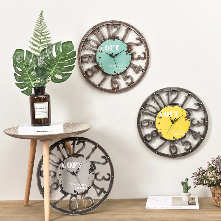 Старинные большие настенные часы современный дизайн для домашнего декора