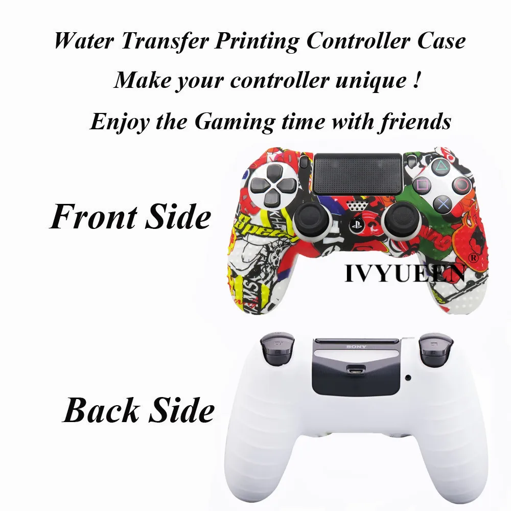 IVYUEEN 25 Colors For PlayStation 4 PS4 Pro Slim Controller Silicone Protective Skin Case Cover Thumb Grip Caps for Dualshock 4