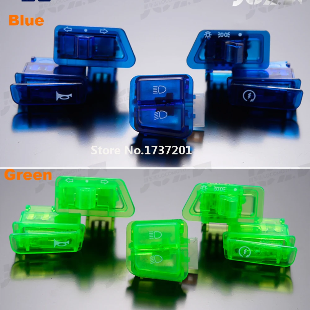 5 шт./лот цветной сигнал для мотоцикла диммер поворотный стартер одна кнопка