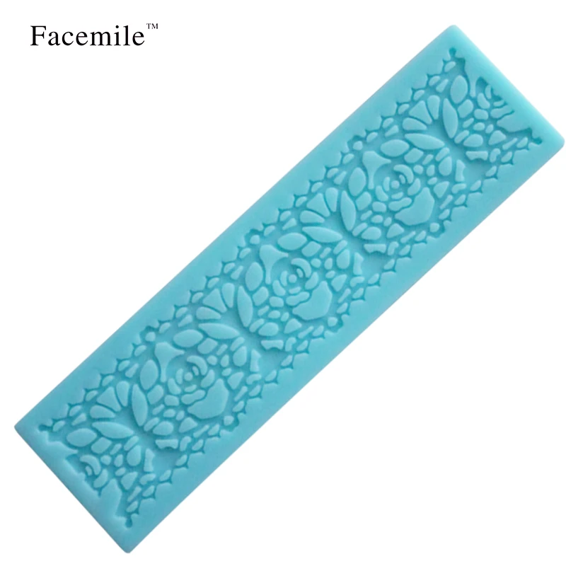 1 шт. Подарочная силиконовая форма для помадки подарочное украшение роза кружево