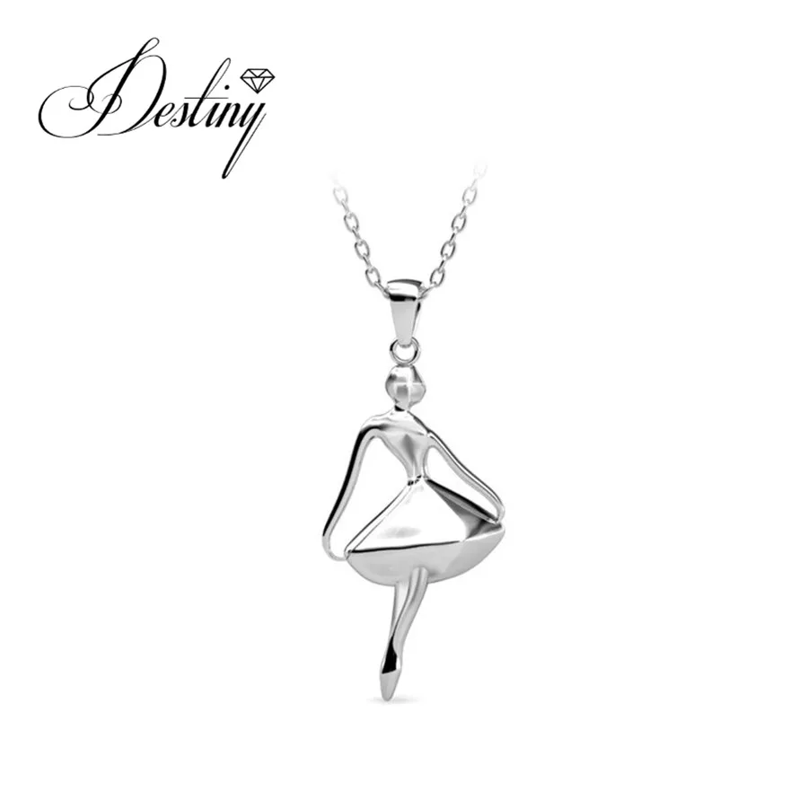 Destiny Jewellery балетки фигура кулон синий кристалл сделаны с кристаллами от Swarovski DP0723 |