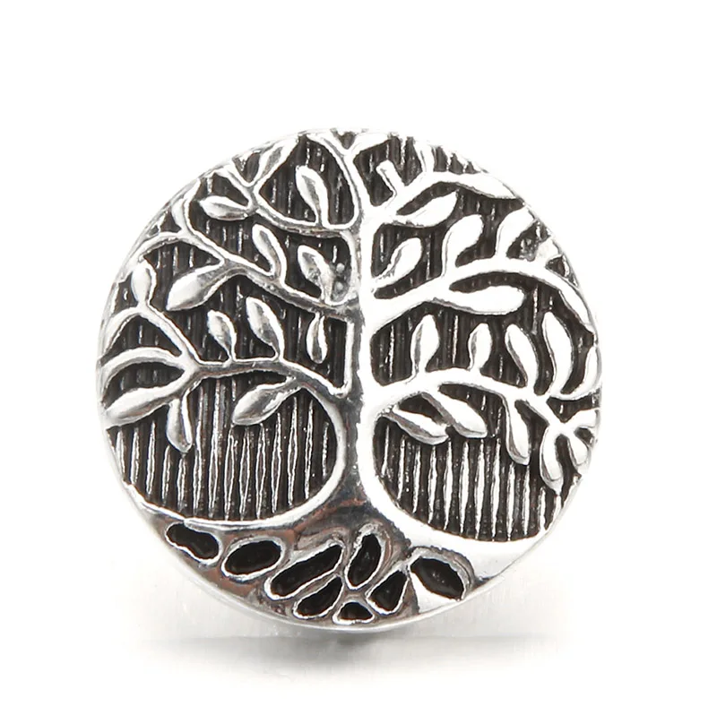 

10 шт./лот новые защелкивающиеся ювелирные изделия с деревом жизни подходят для браслета 18 мм