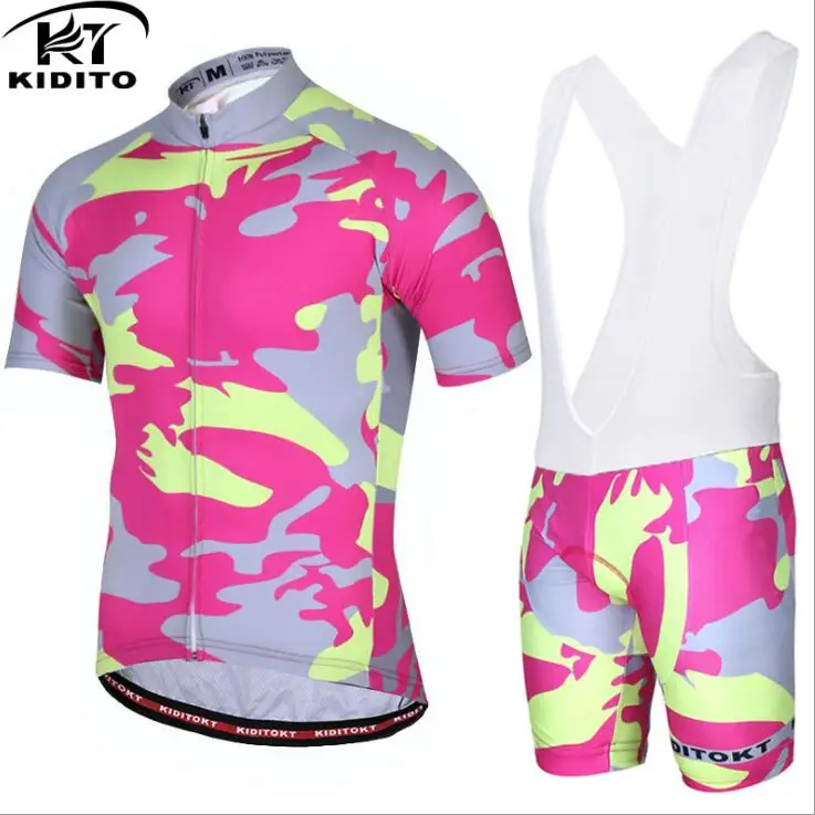 Jersey and Bib Pants KIDITOKT велосипедные Джерси наборы MTB велосипед одежда для гонок горный велосипед одежда bicicleta Униформа Майо Ropa Ciclismo - Цвет: Jersey and Bib Pants