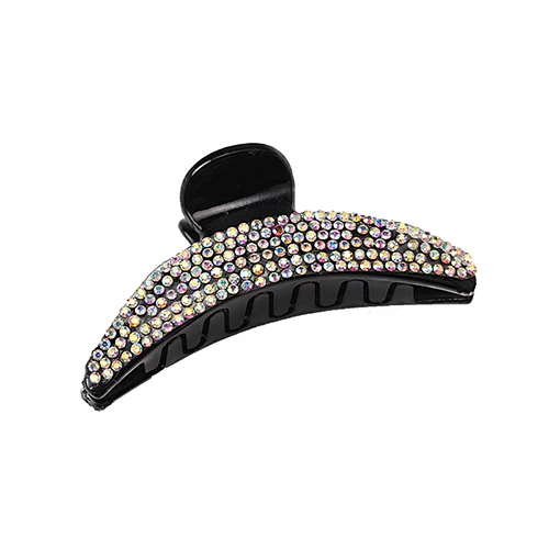 crystal hair claw М мизм Модный Блестящий Кристалл заколки для волос красивые девушки Стразы шпильки Краб когти челюсть зажим украшения для волос для женщин заколка - Окраска металла: crystal hair claw
