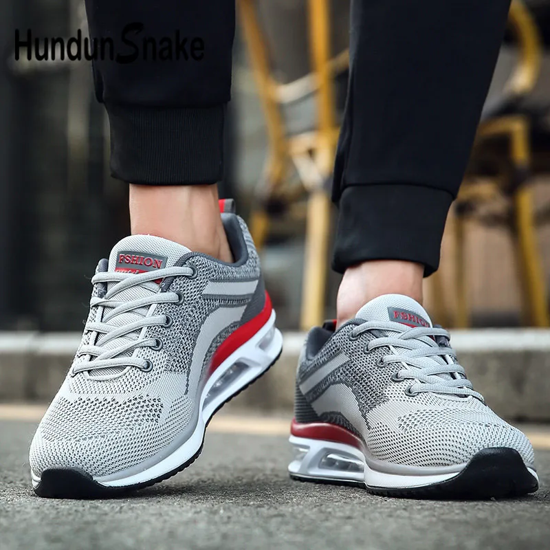 light grey Hundunsnake летняя теннисная обувь мужские кроссовки мужские взрослые мужские кроссовки Мужская Спортивная обувь Buty Meskie G-4 - Цвет: light grey