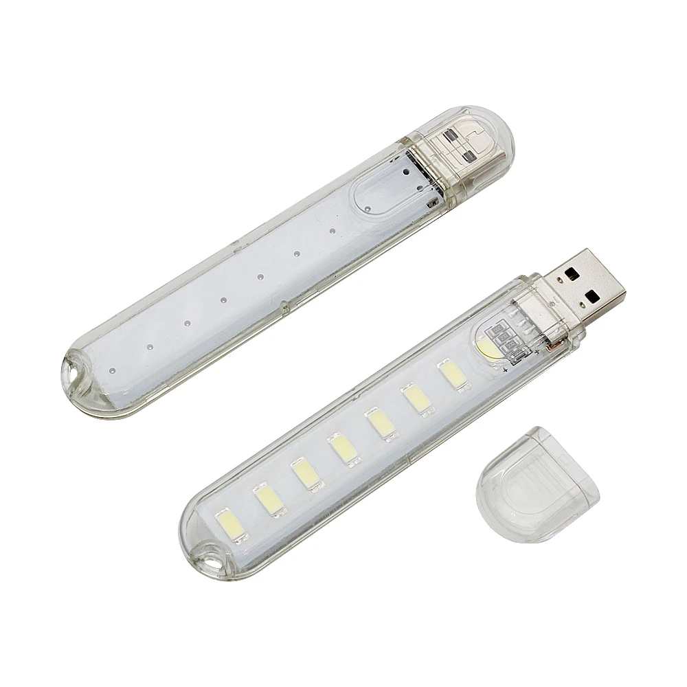 Новинка миниатюрный USB-светильник для чтения с 3 светодиодами и 8 ночной