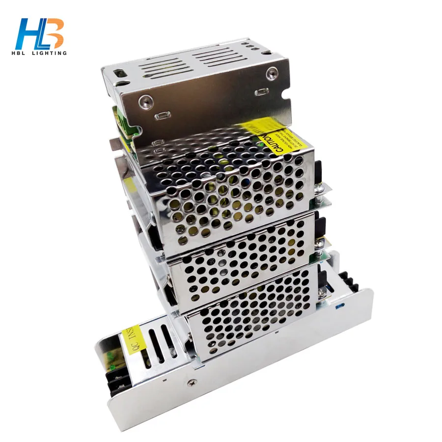 HBL светодиодный драйвер AC110V-220V источник питания 12 В 1.25A 2A 3A 5A 6.5A 10A 15A освещение трансформатор Светодиодный источник питания для светодиодной ленты 5050