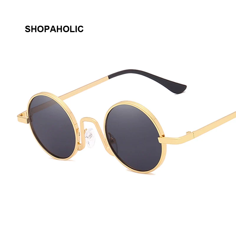 Солнцезащитные очки в стиле стимпанк для мужчин и женщин модные круглые