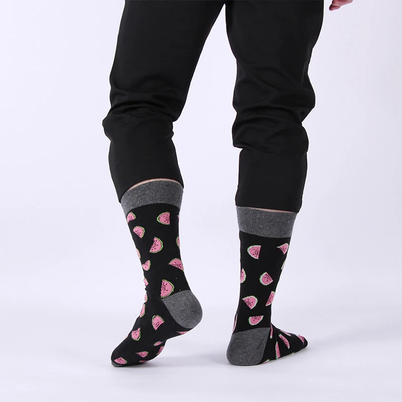 

3 Pairs Hot Cool Cartoon Fruit Patterend Hip Hop Cute Sock Funny Street Happy Socks Men Harajuku Hipster Skateboard Meias Homme