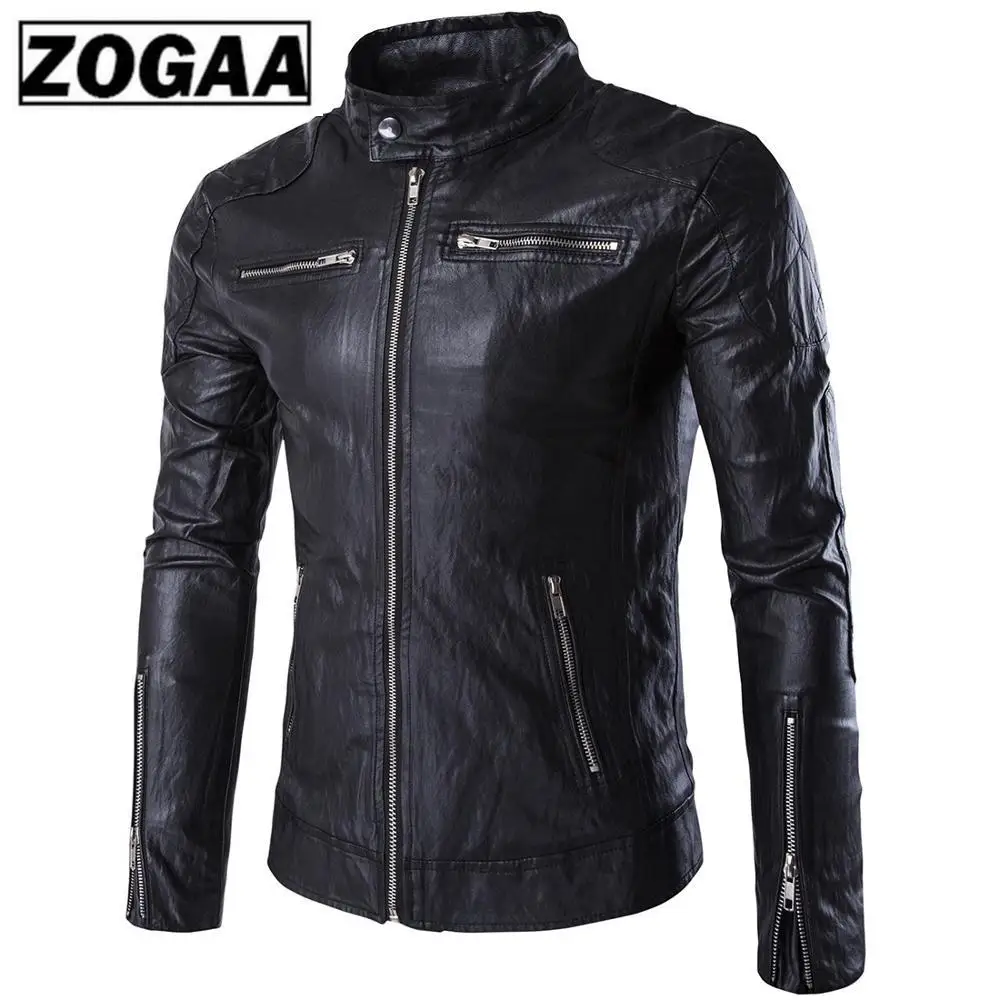 2018 мужская осенне-зимняя куртка из искусственной кожи в стиле панк кожаная