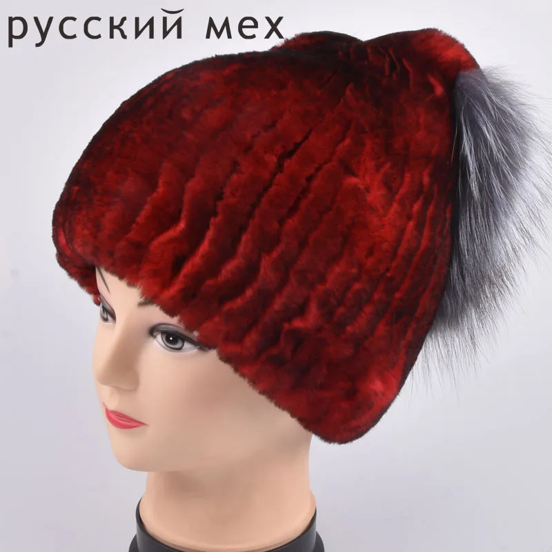 Шапка из меха кролика рекс Для женщин Зимняя натуральная меховая шапка с