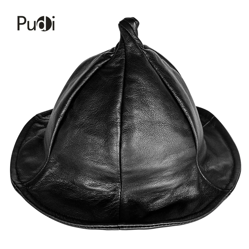 

Женская Рыбацкая шапка Pudi из натуральной кожи, шапка 2018, новый стиль, школьная шапка из натуральной кожи для учеников HL813