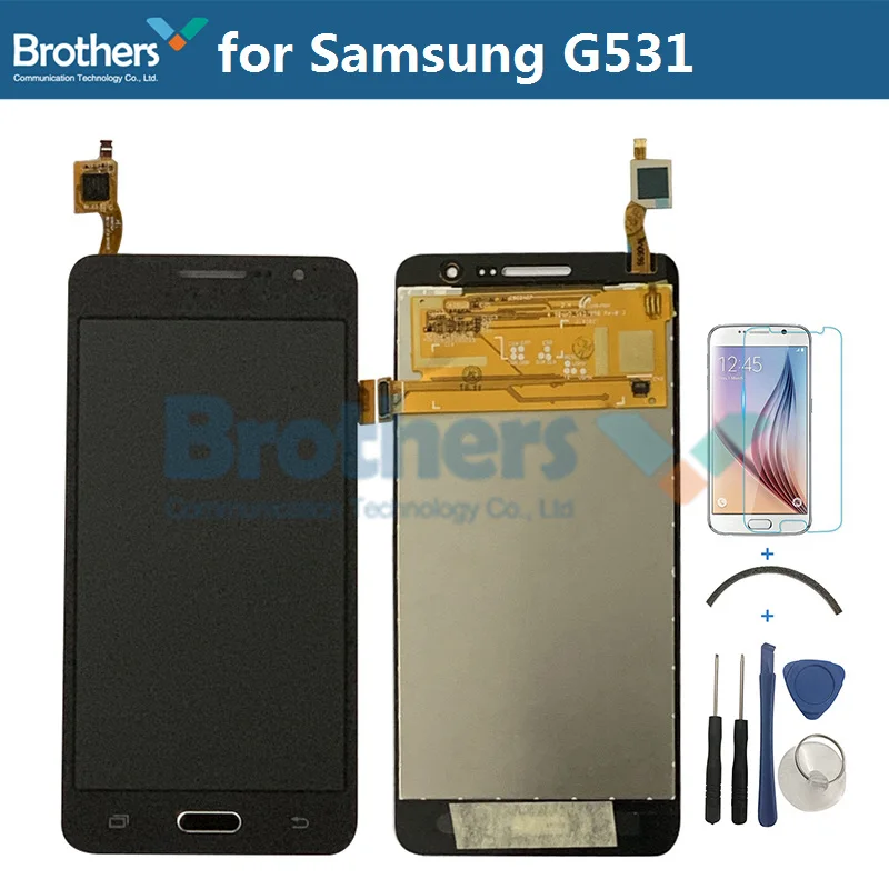 Для samsung Galaxy Grand Prime G531 G531F SM-G531F G531H ЖК-дисплей с инструментами кодирующий преобразователь сенсорного экрана в сборе 5,0'' - Цвет: Black LCD GlassTools